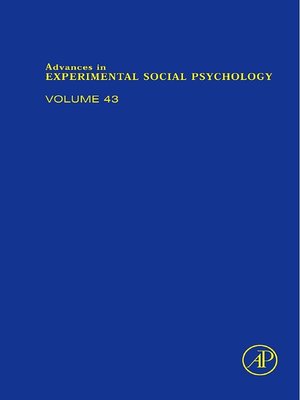 cover image of Advances in Experimental Social Psychology